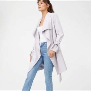 Club Monaco Gray Ellayne Tie Trench Coat